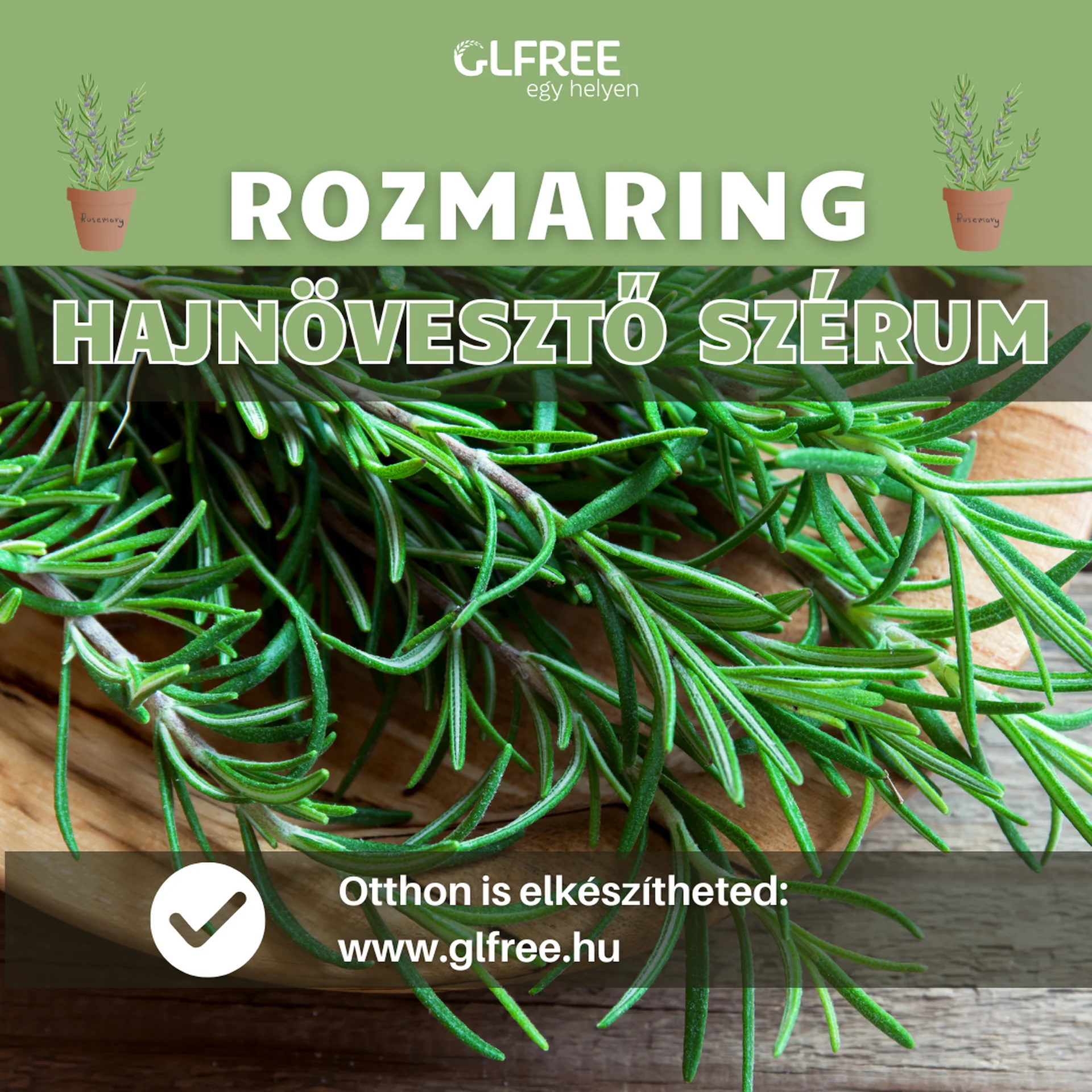 Rozmaring hajnövesztő szérum