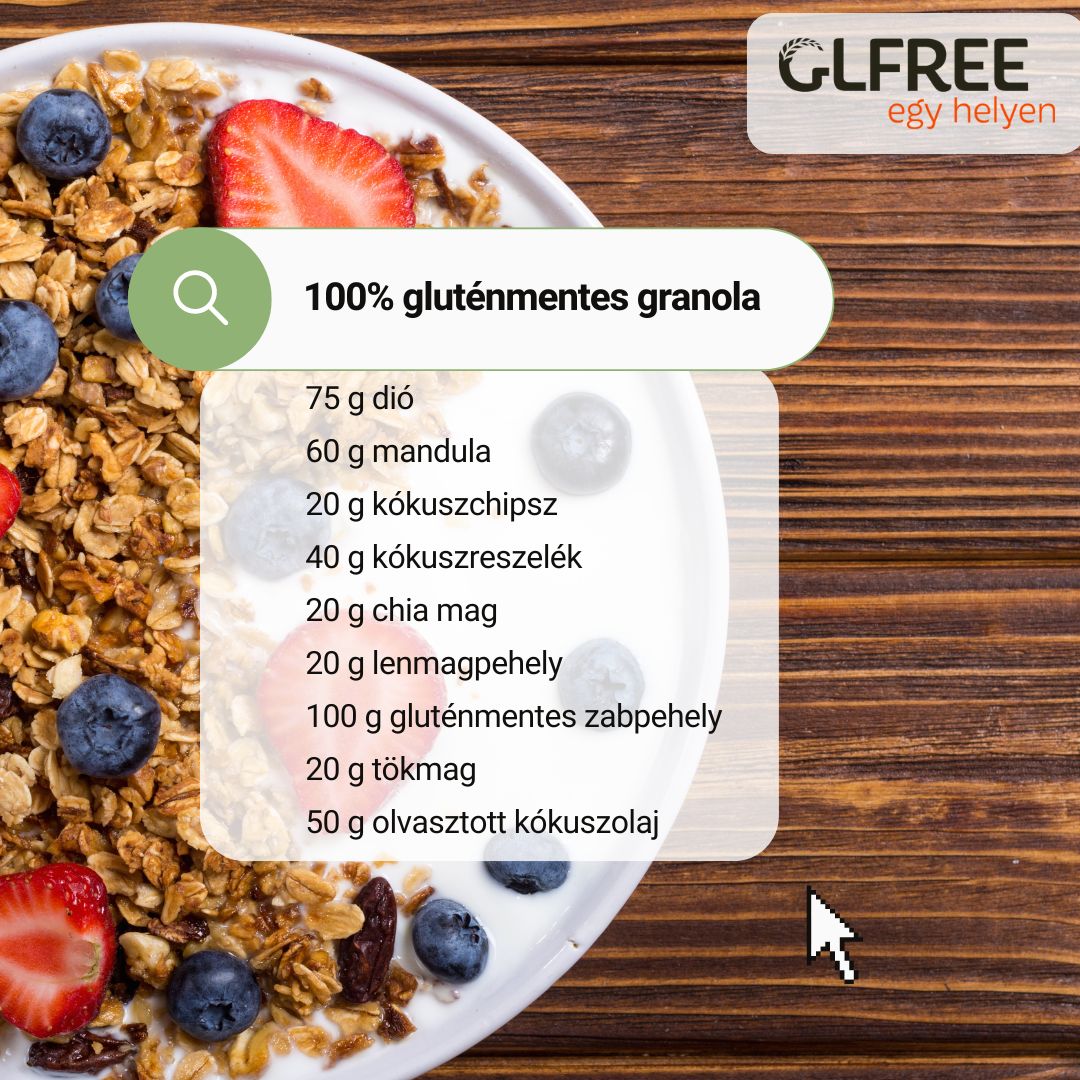 100% gluténmentes granola